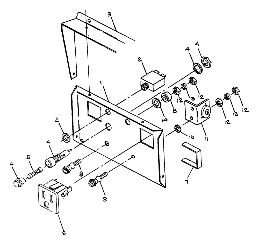 Control Panel No. 61795 Diagram and Parts List for 8772-0-G1450  Briggs and Stratton Generator